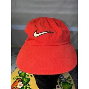 Nike Hat Adjustable Baseball Cap I7 WDI Cotton Red One Size Fits All